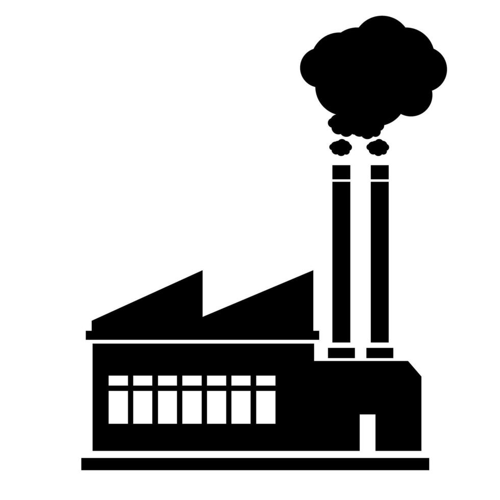 Factory Pollution Icon Illustration vector