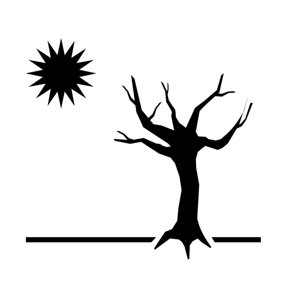 Drought Climate Change Icon Illustration vector