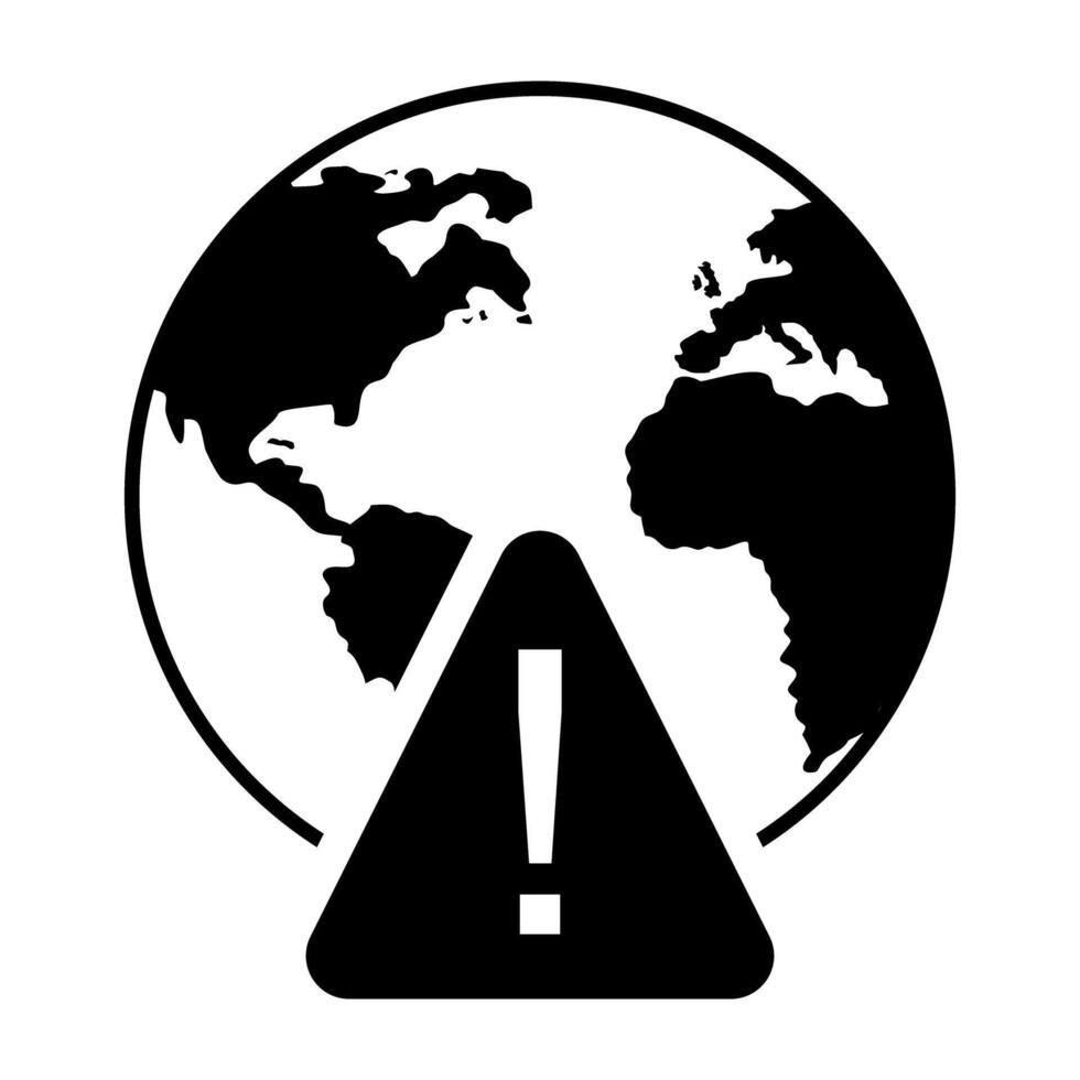 Earth Warning Icon Illustration vector