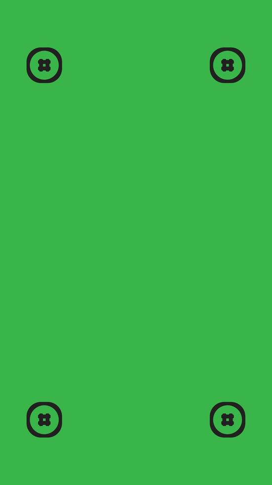 Green screen background, VFX motion tracking markers with rectangular shape. vector