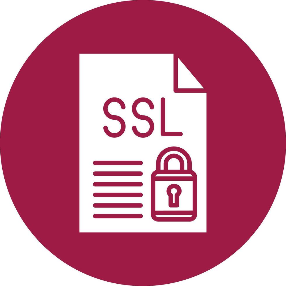 SSL File Illustration Icon vector