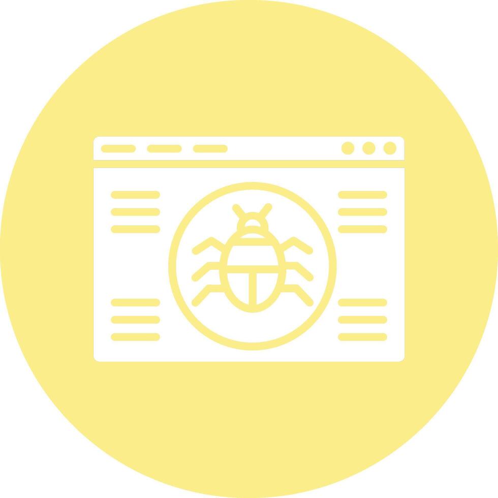 Website Bug Illustration Icon vector