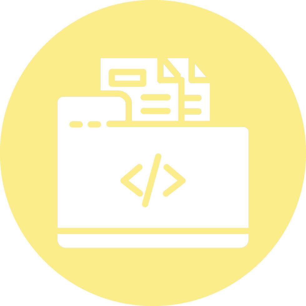 Coding Folder Illustration Icon vector