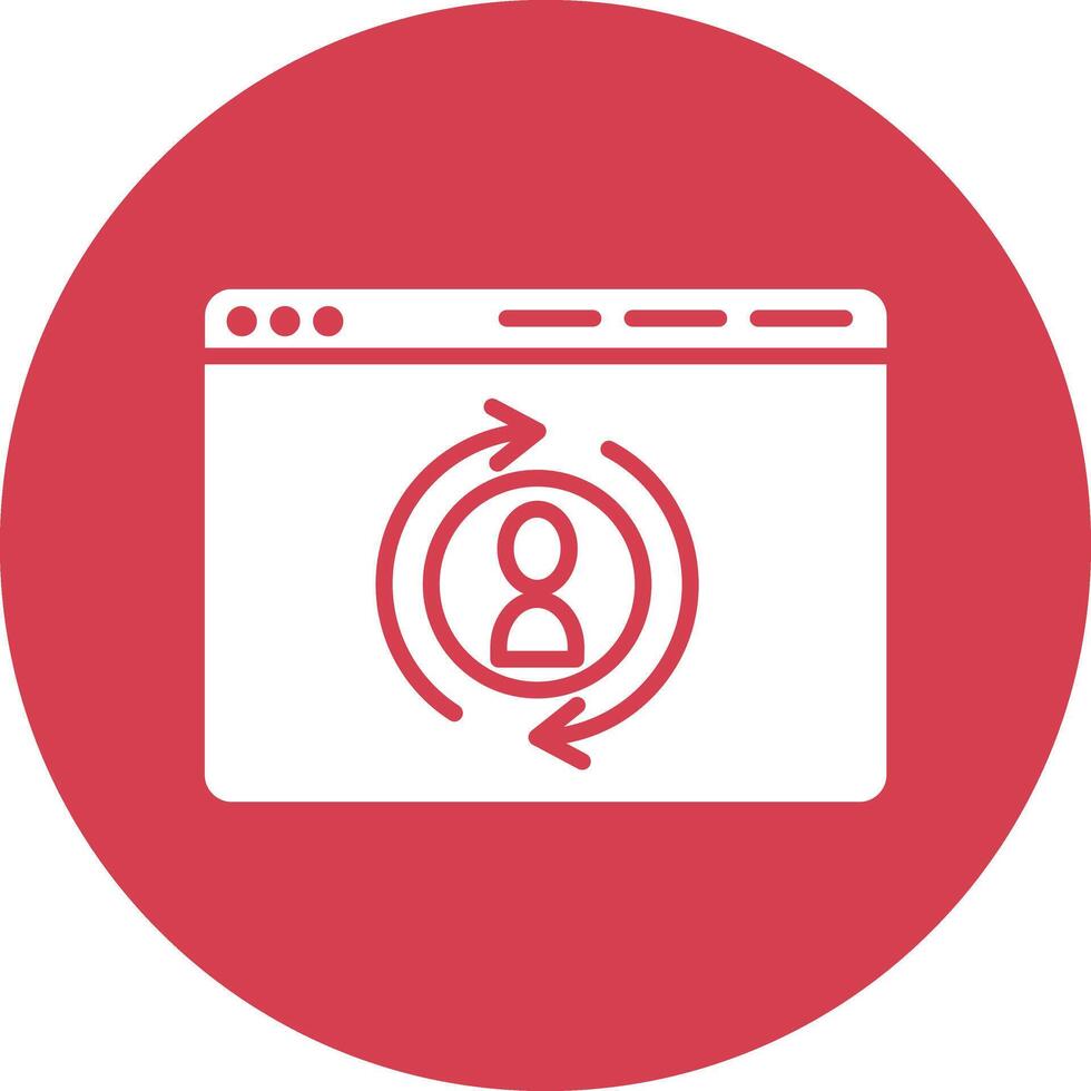 A red circle with a circle around it and a person in the middle vector