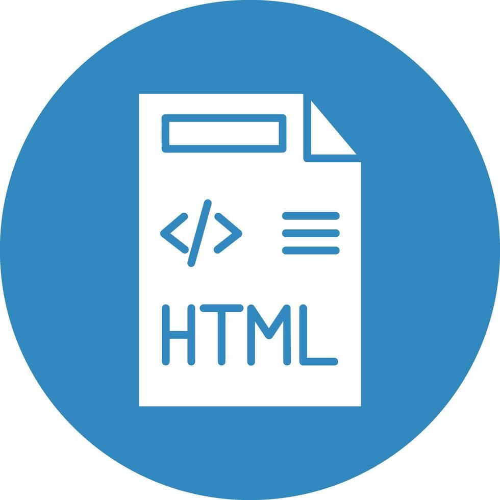 HTML File Illustration Icon vector