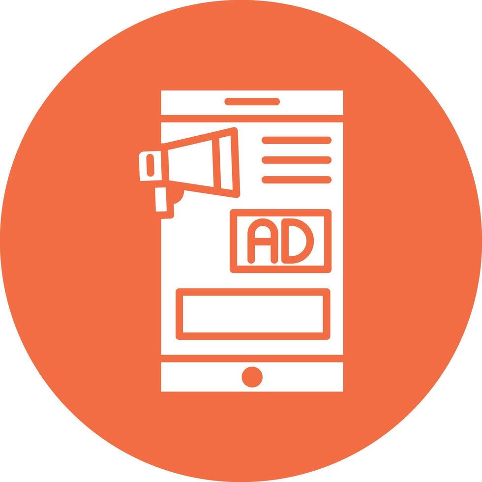 A phone with an ad on it vector