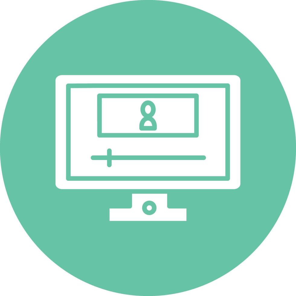 A computer monitor with a person on it vector