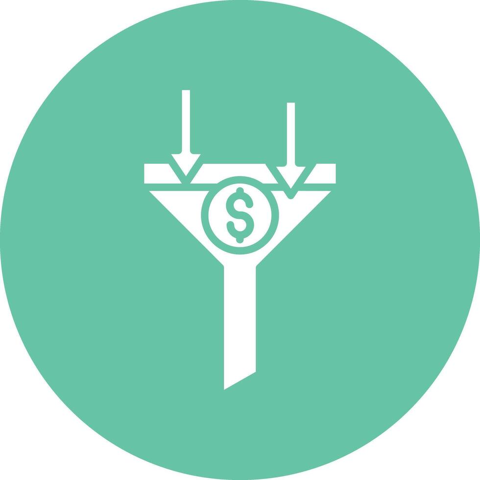 A funnel with a dollar sign on it vector