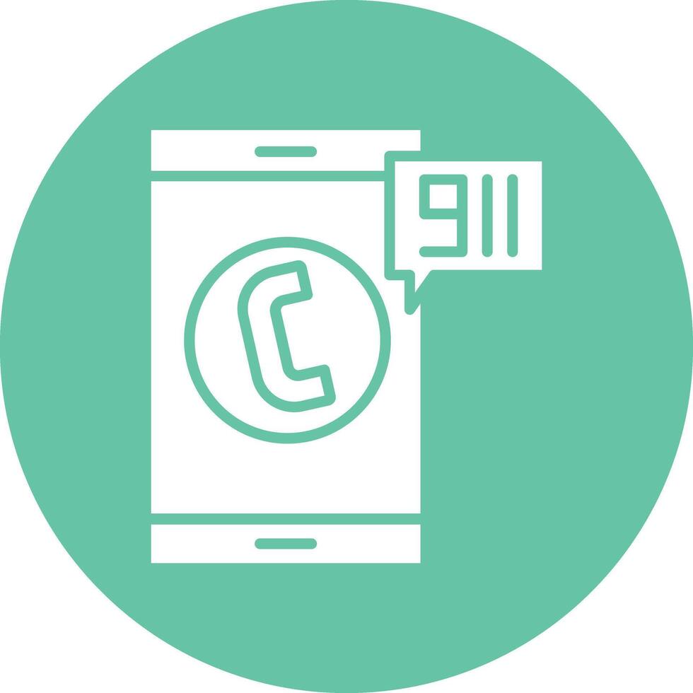 Call 911 Illustration Icon vector