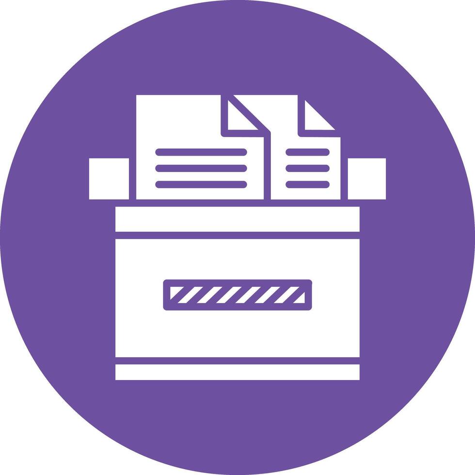 Documents Box Illustration Icon vector