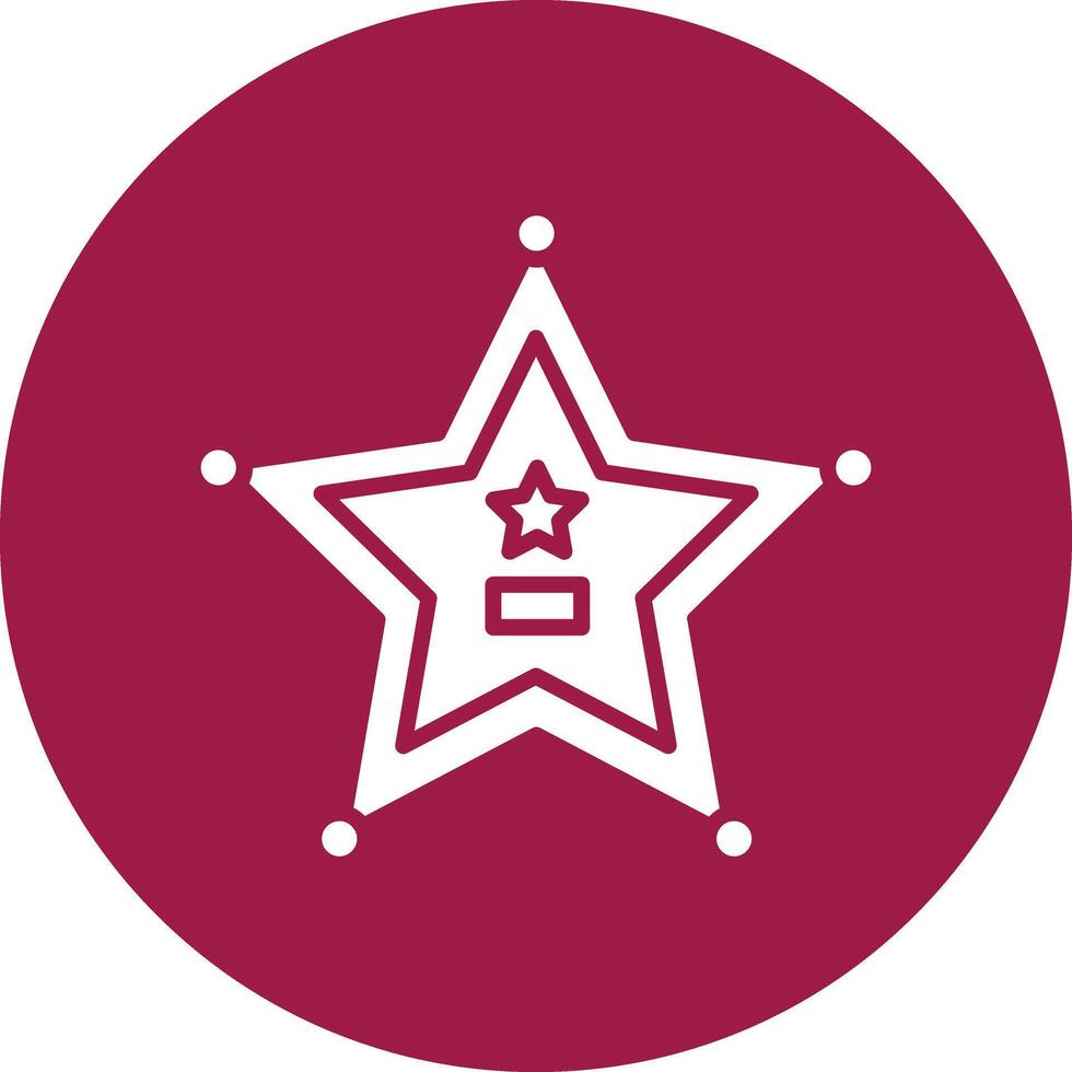 Sheriff Badge Illustration Icon vector