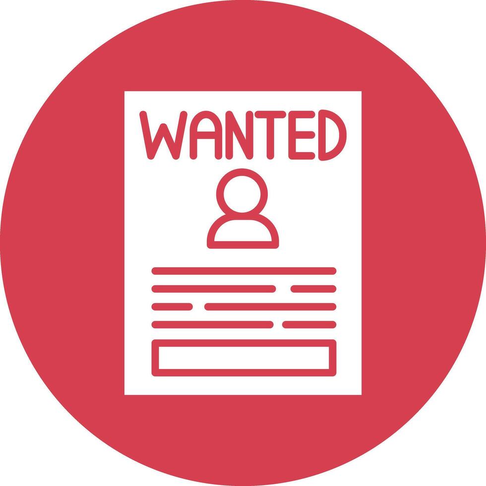 Wanted Illustration Icon vector