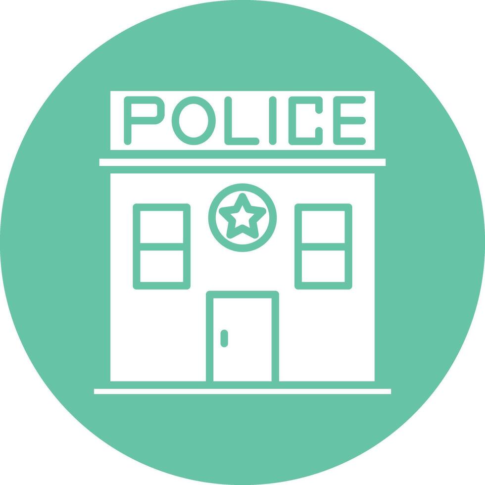Police Station Illustration Icon vector