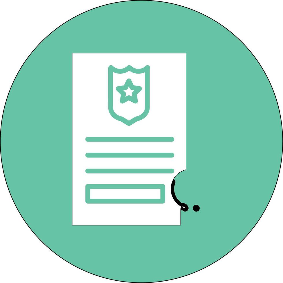 Police Certificate Illustration Icon vector