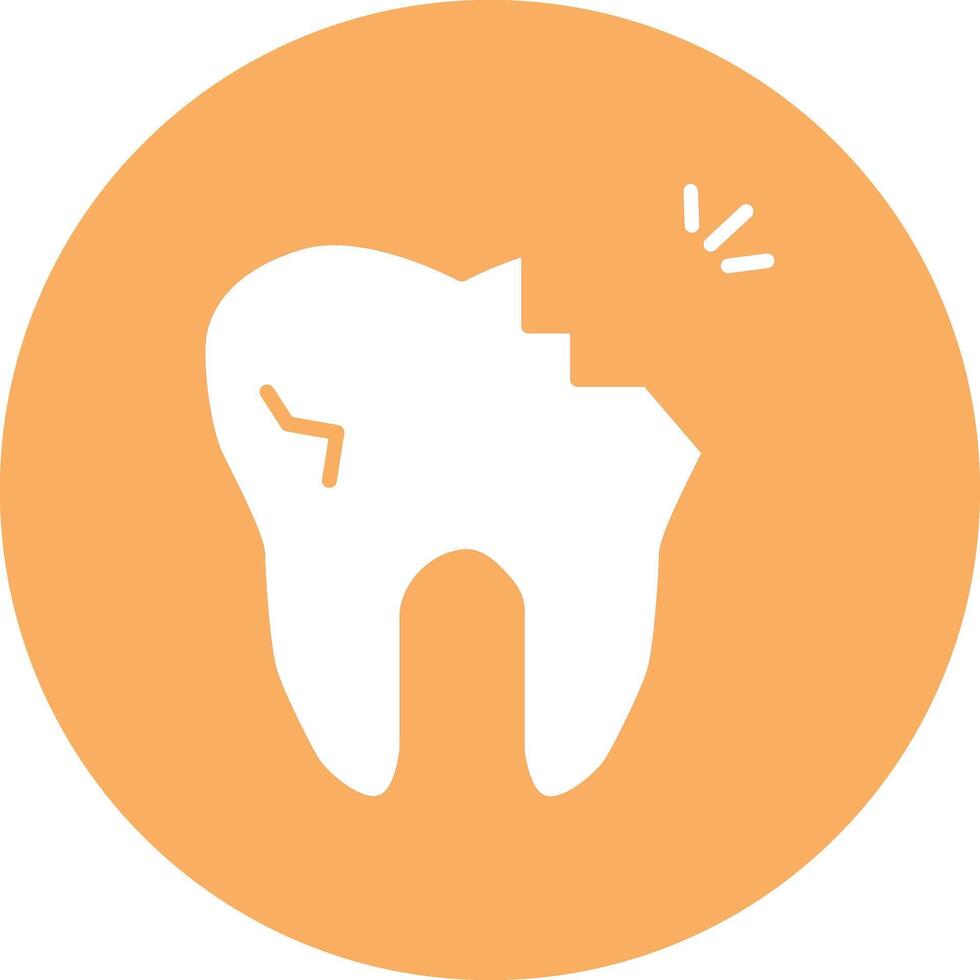 Broken Tooth Illustration Icon vector