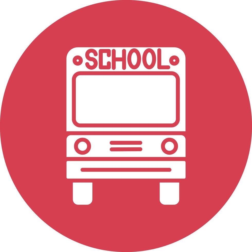 School Bus Illustration Icon vector