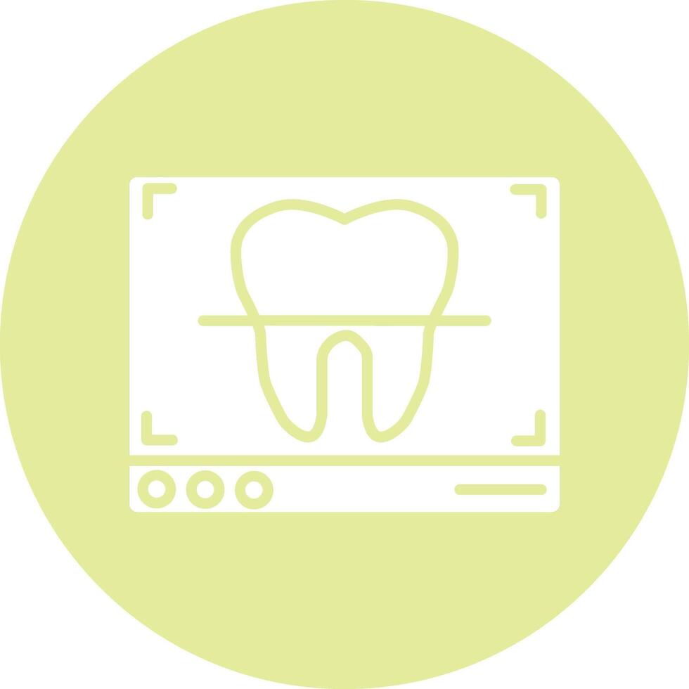 Tooth Xray Illustration Icon vector