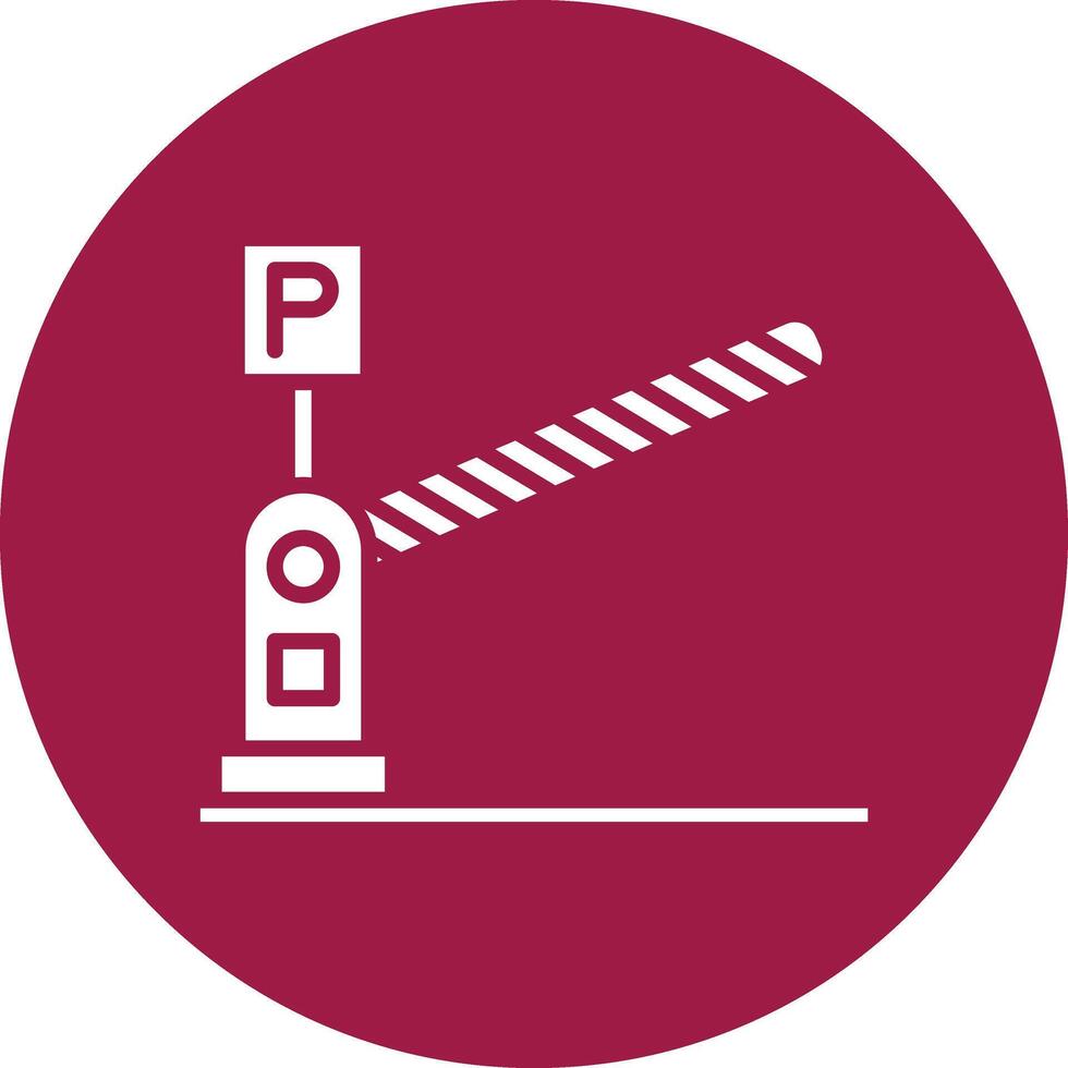 Parking Barrier Illustration Icon vector