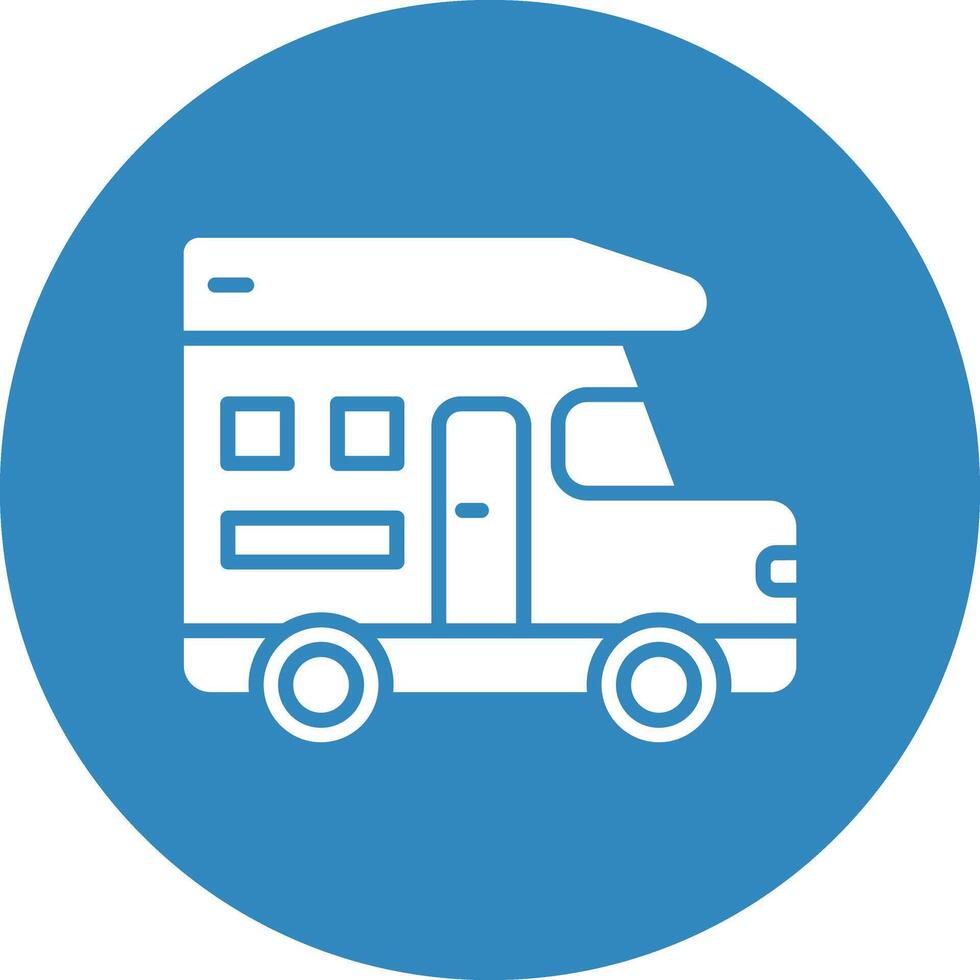 Camper Van Illustration Icon vector