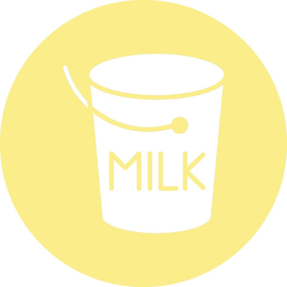 Milk Bucket Illustration Icon vector
