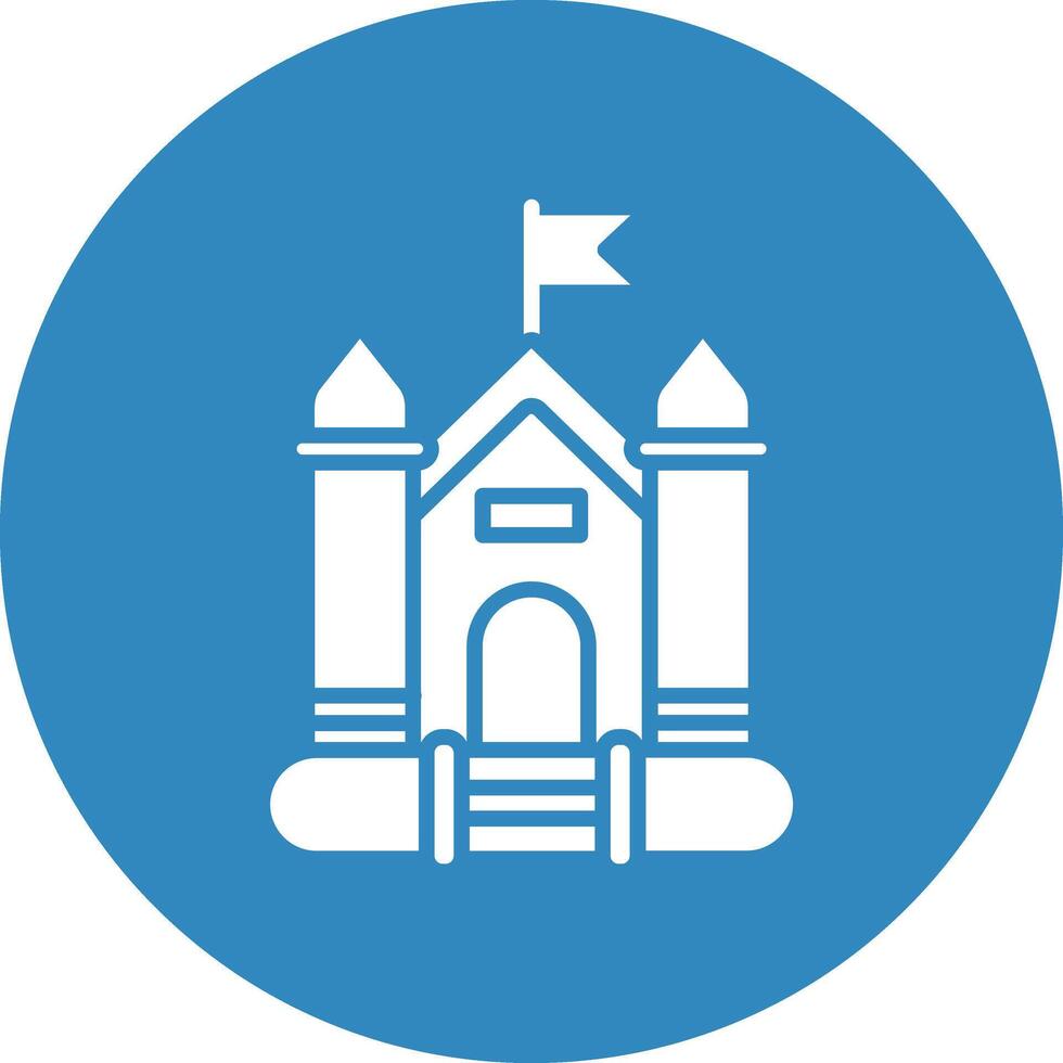 Bouncy Castle Illustration Icon vector