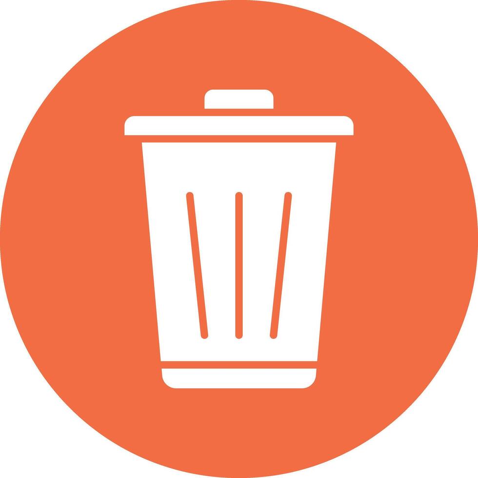 Trash Can Illustration Icon vector