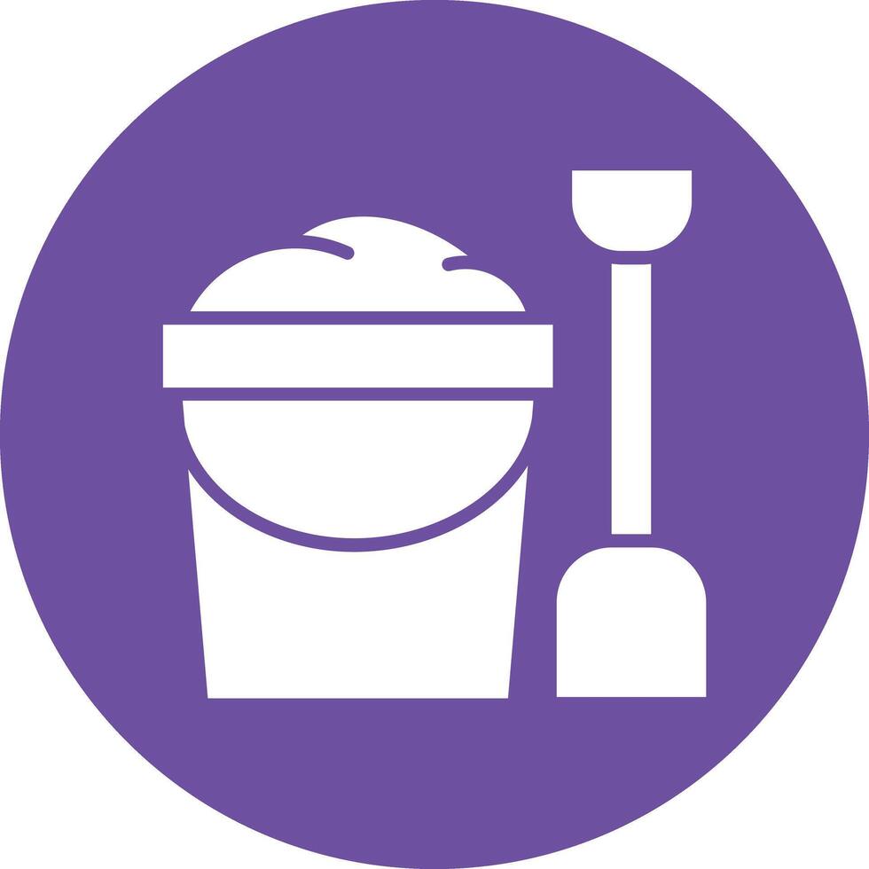 Sand Bucket Illustration Icon vector