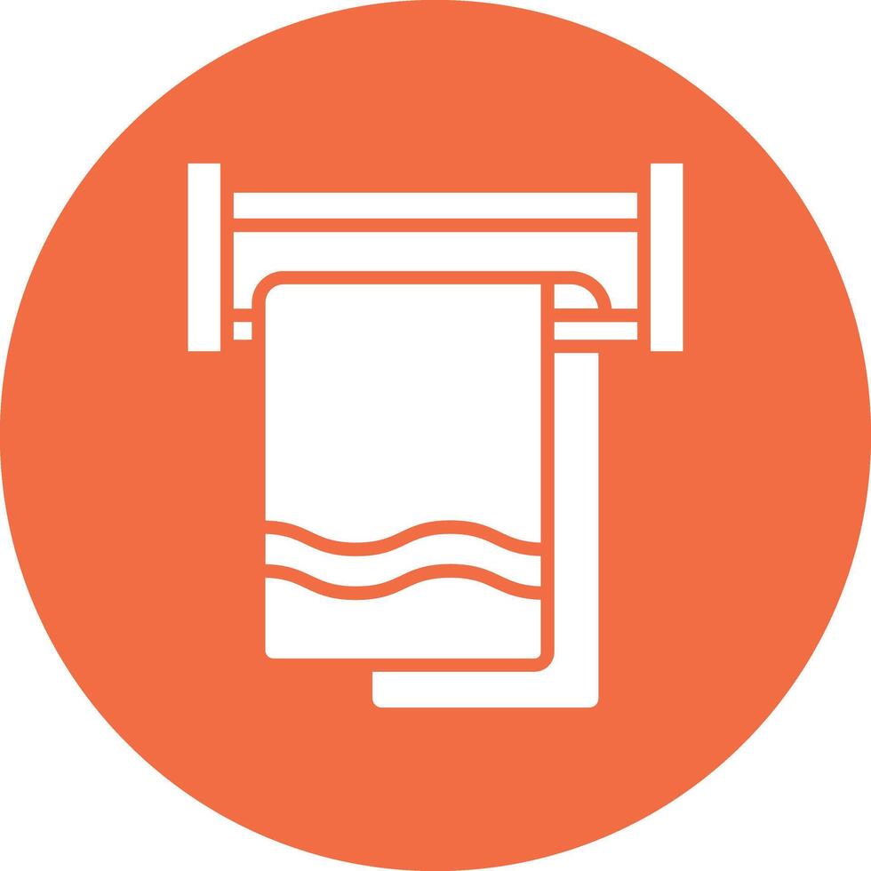 Towel Rack Illustration Icon vector