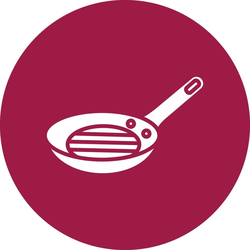 Frying Pan Illustration Icon vector