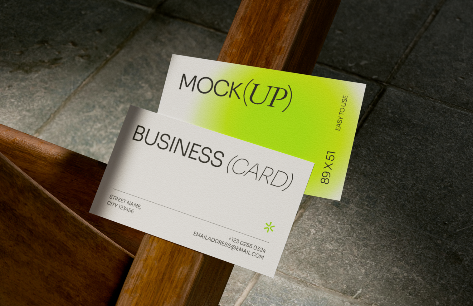 Elegant business card mockup for presentation psd