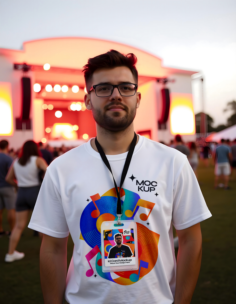 Tshirt Crew Music Event Mockup psd