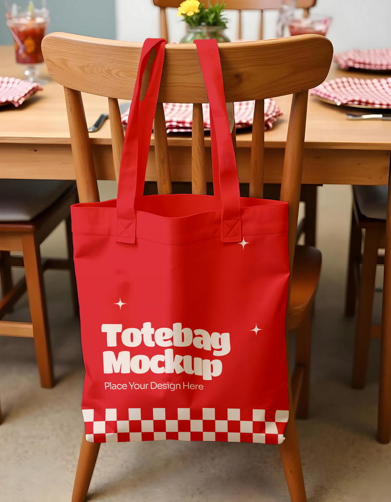 tote bag Pizza Branding Mockup psd