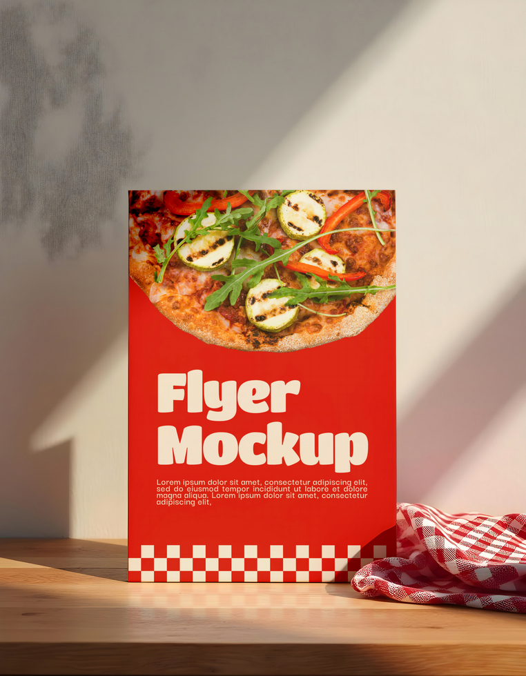 flyer Pizza Branding Mockup psd