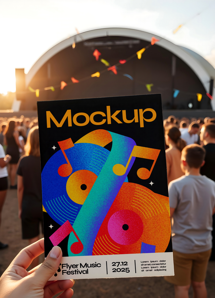Flayer Music Event Mockup psd