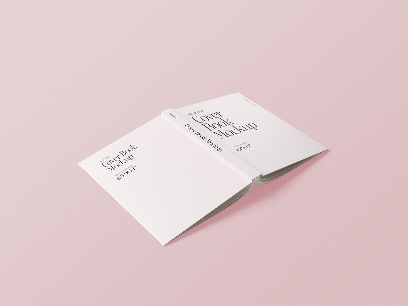 Hardcover Book Mockup 3D Render psd