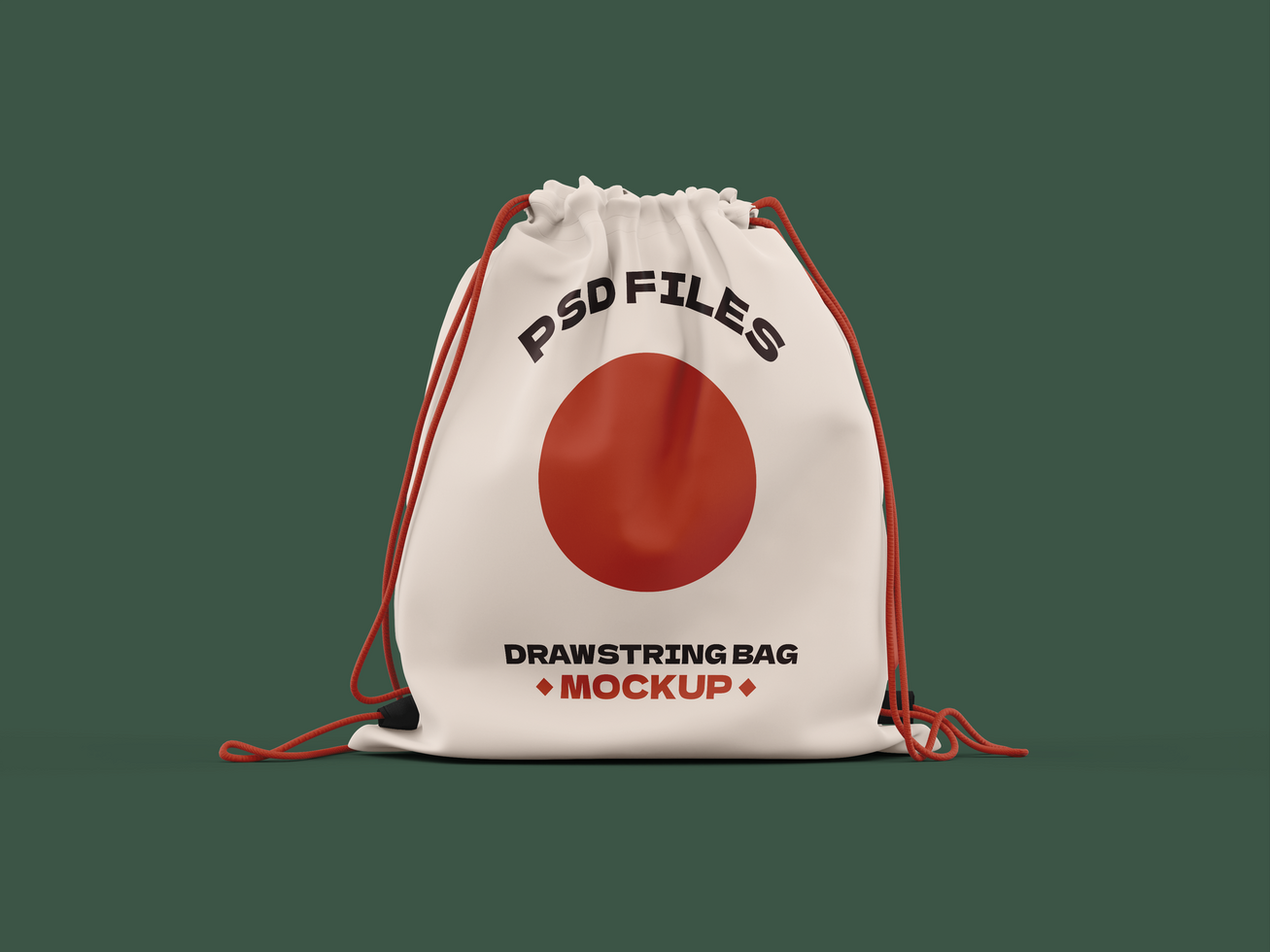 Drawstring Bag 3D Render Mockup psd