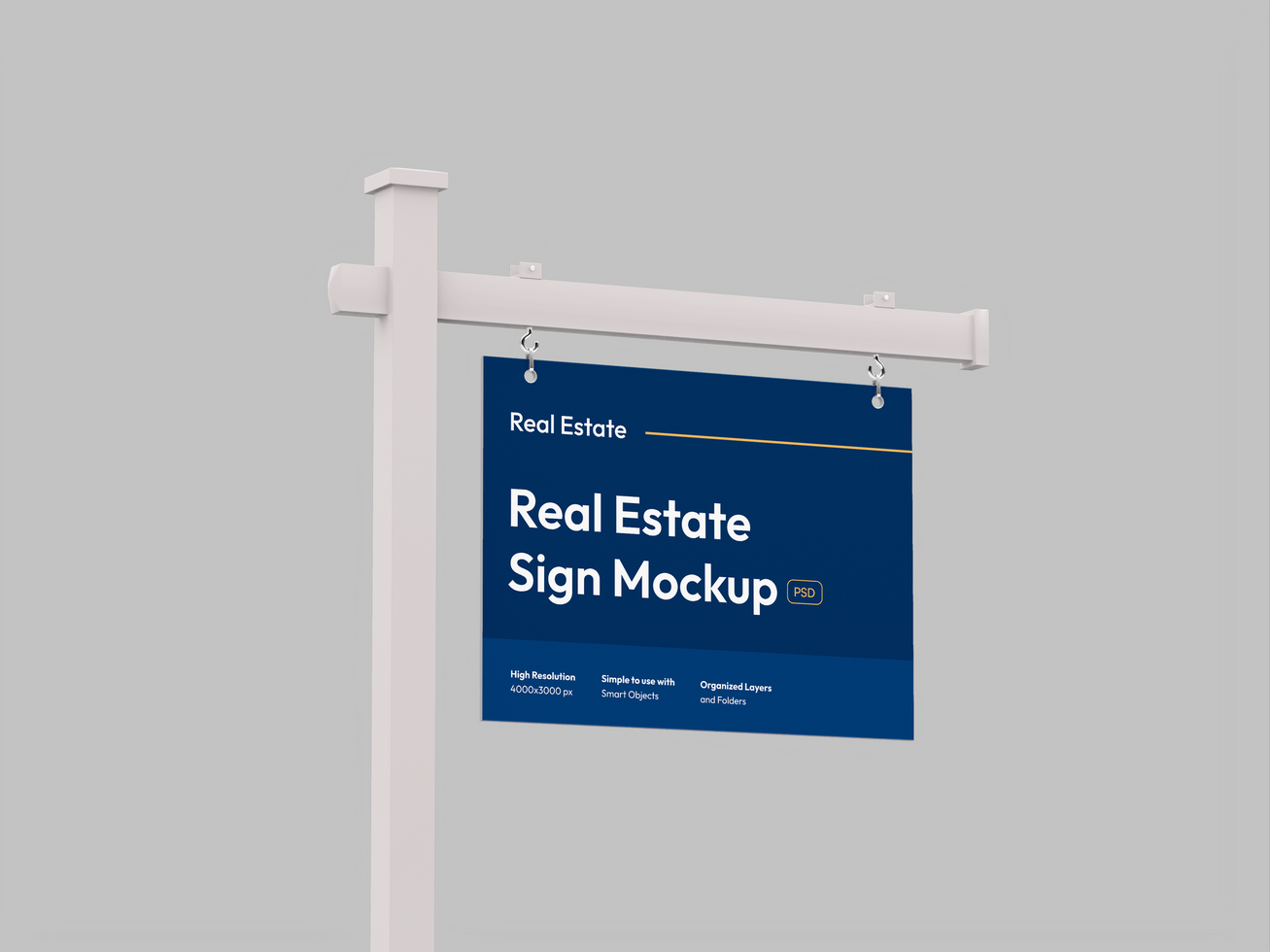Eye Level Real Estate Sign Mockup psd