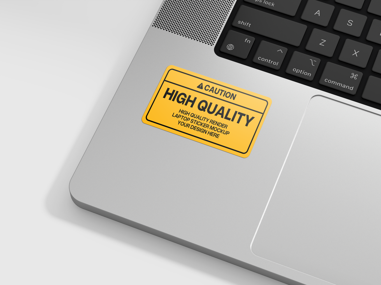 Realistic Sticker Laptop Mockup psd