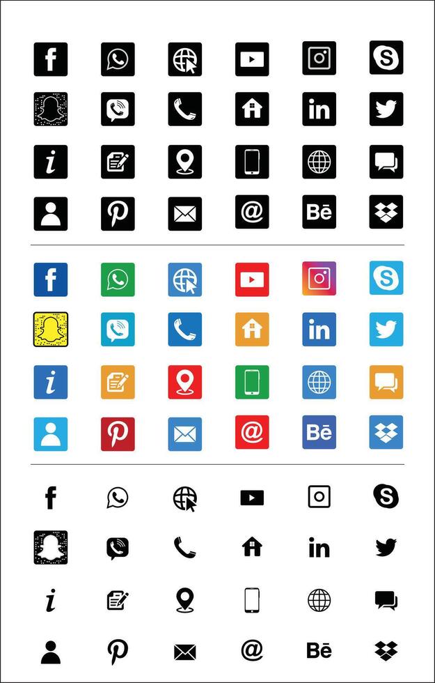 social media icon vector