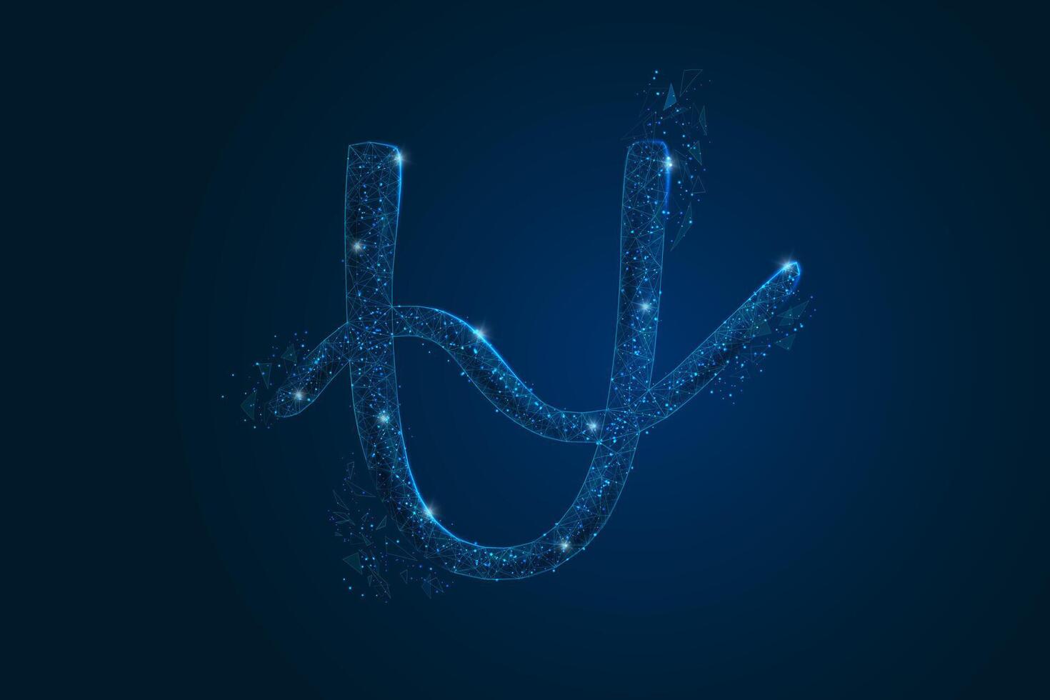 Abstract futuristic image of ophiuchus zodiac sign. Astrological horoscope characteristic. vector