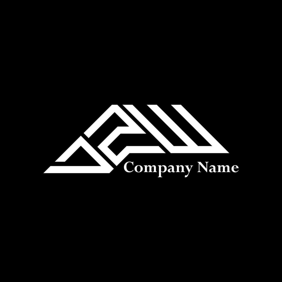 DZW logo design, DZW simple and modern logo. DZW luxurious alphabet design vector