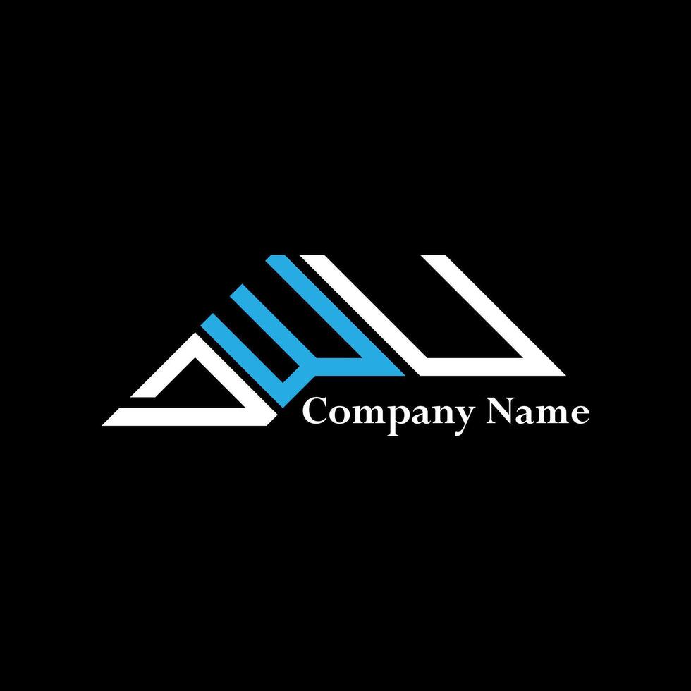 DWU logo design, DWU simple and modern logo. DWU luxurious alphabet design vector