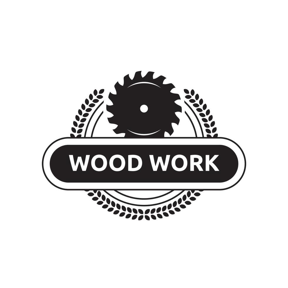 Woodwork logo illustration vector