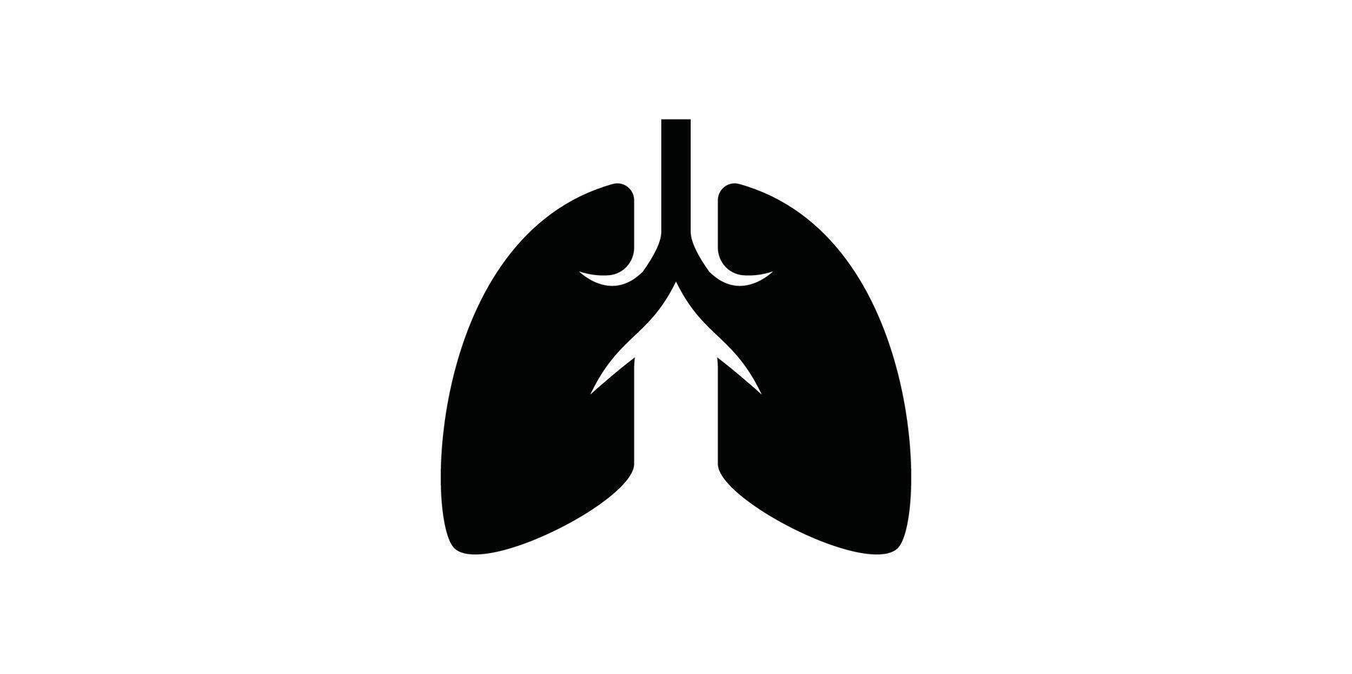 Lungs icon on white background vector
