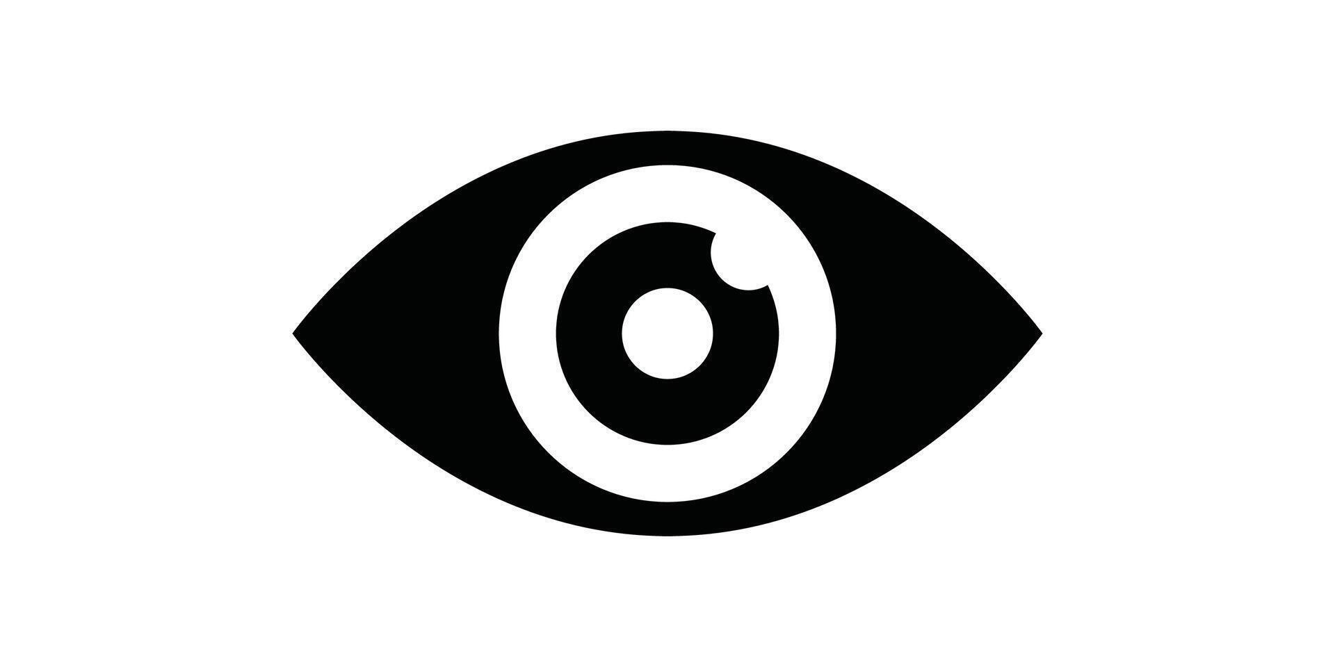 An eye icon with a white background vector