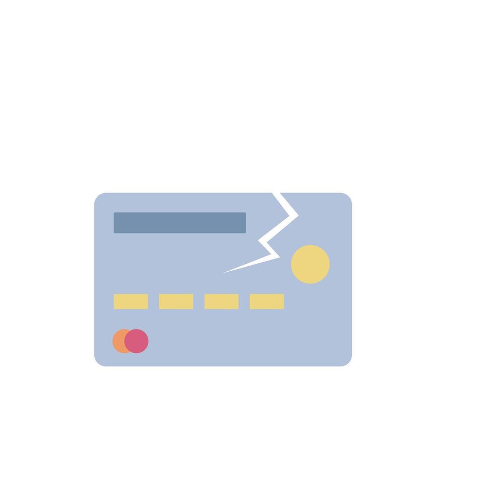 Broken credit card Deflation Illustration vector