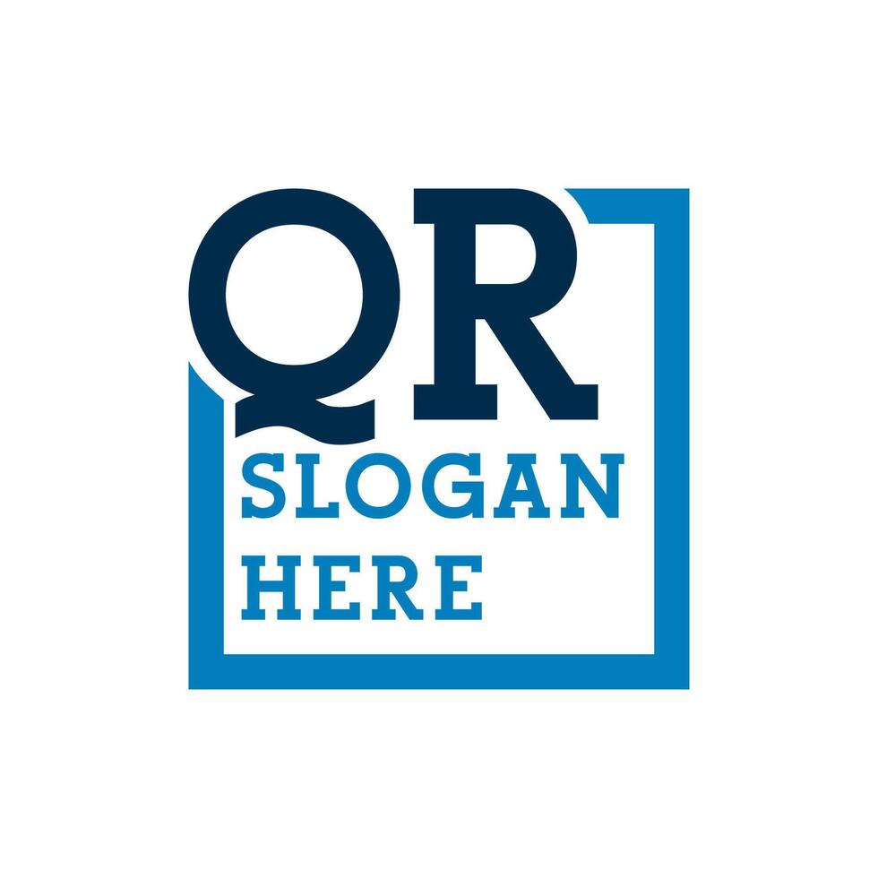Minimal Initials Logo Letters Q and R. QR Initial, QR Letter Logo vector