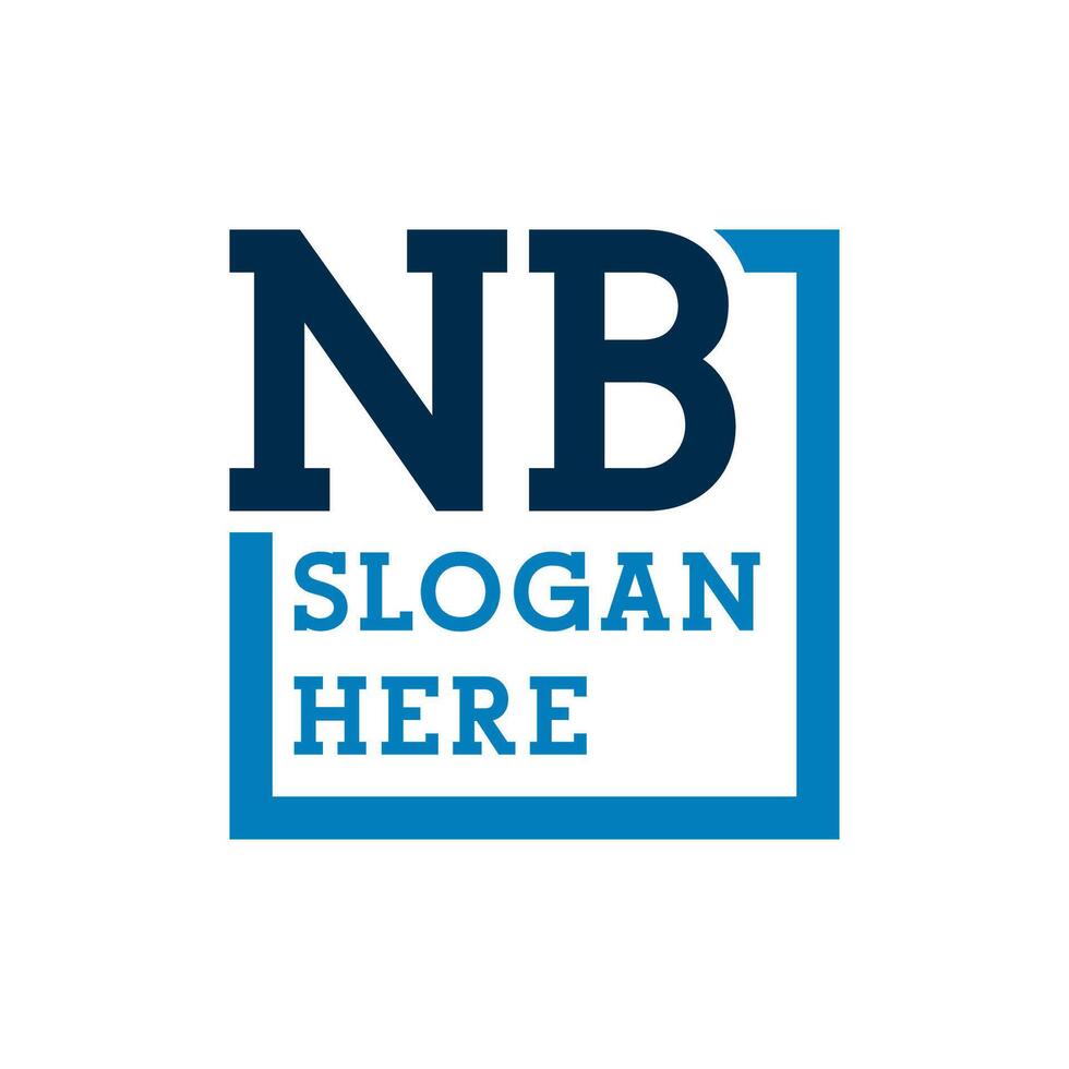 Minimal Initials Logo Letters N and B. NB Initial, NB Letter Logo vector