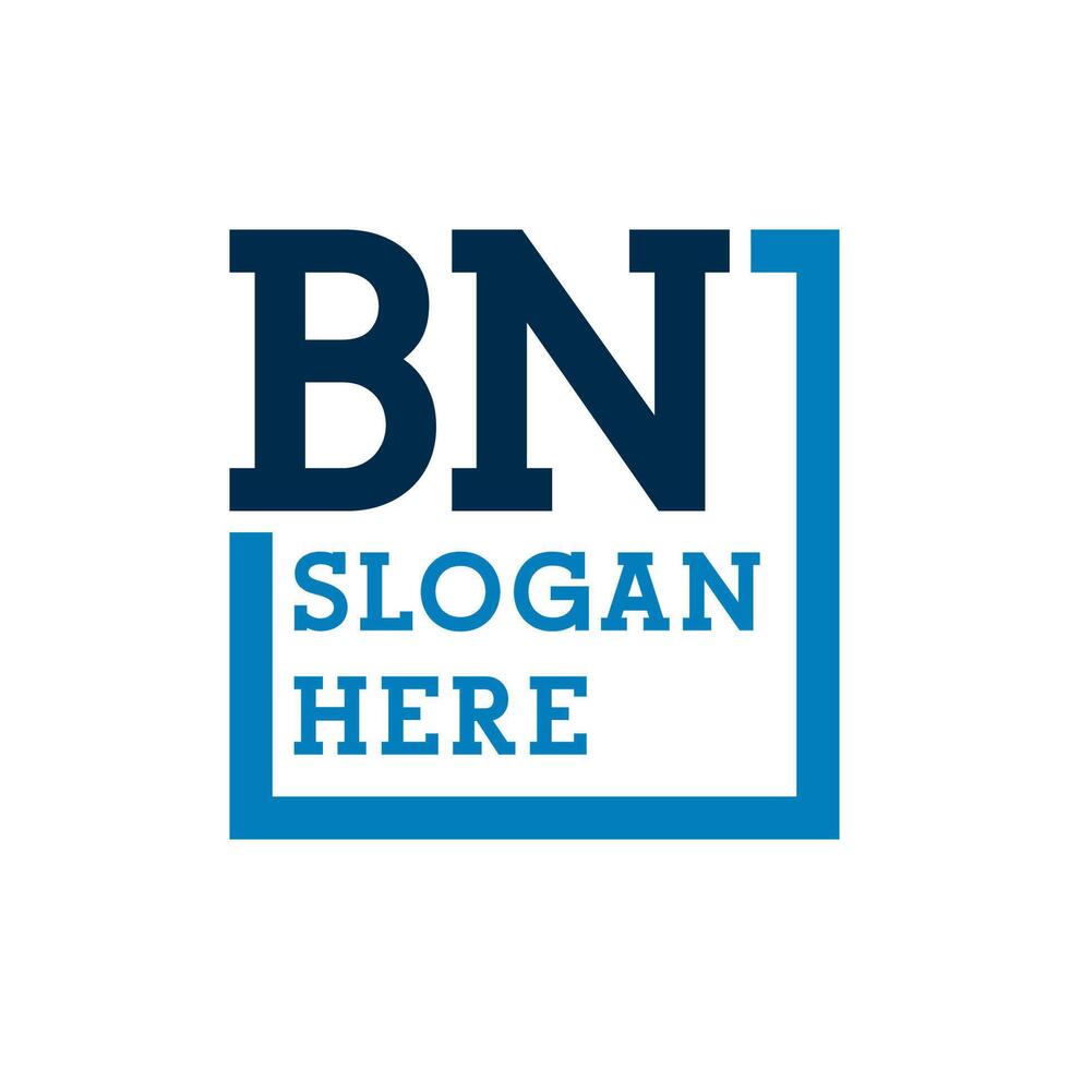 Minimal Initials Logo Letters B and N. BN Initial, BN Letter Logo vector