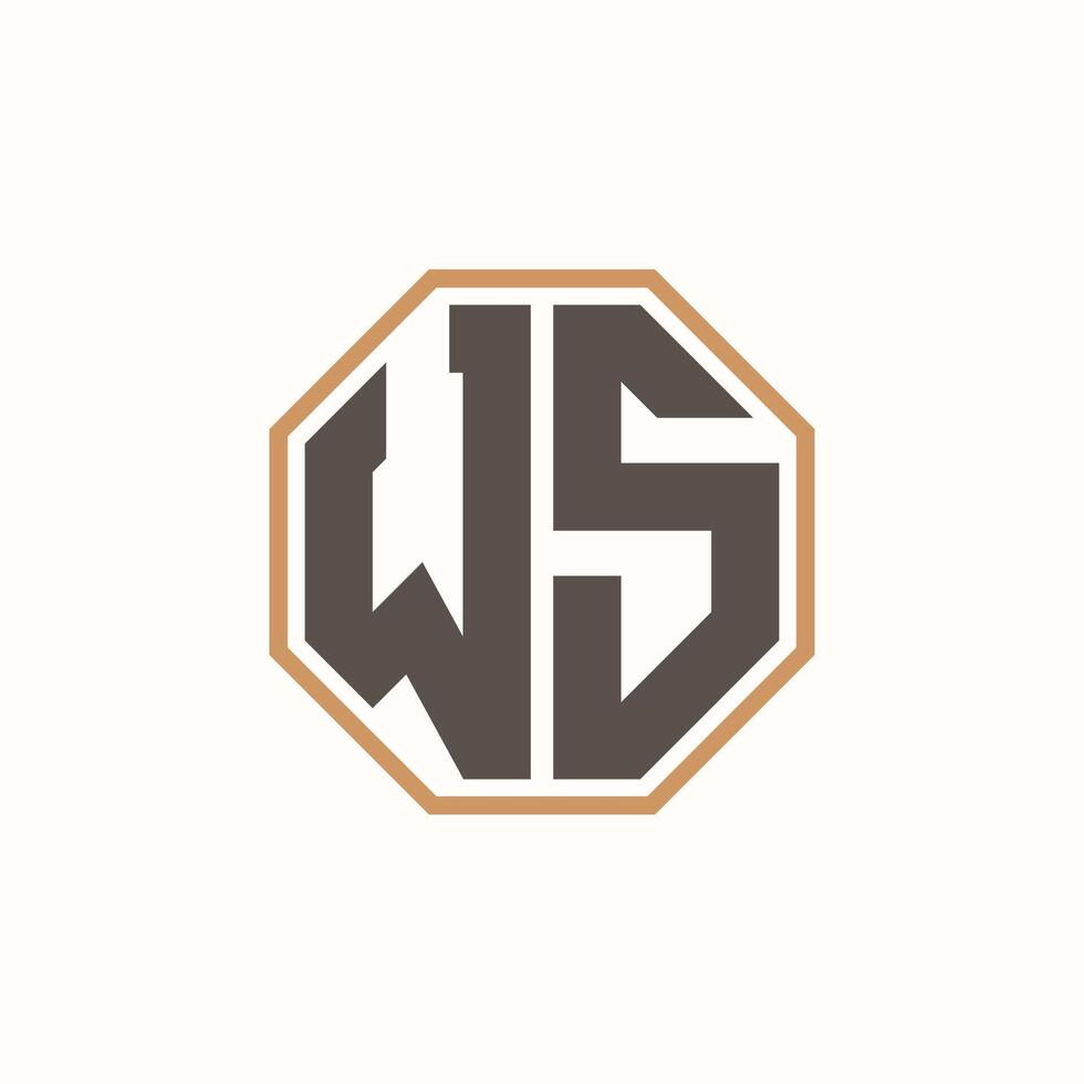 Modern Letter WS Logo for Corporate Business Brand Identity. Creative WS Logo Design. vector